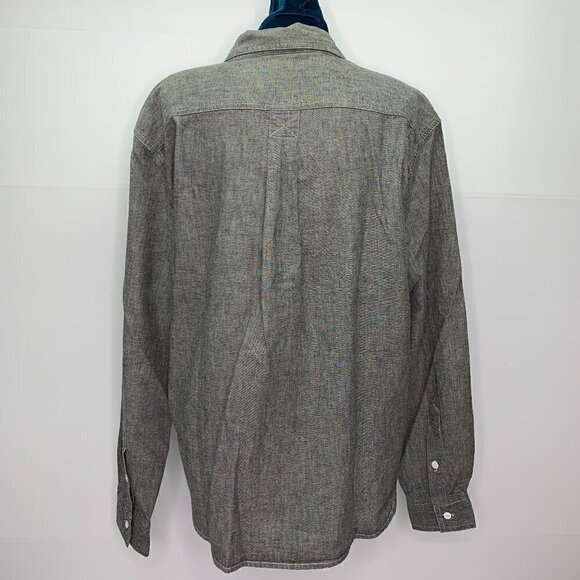 Pierre Cardin Shirt Medium Button Down Gray Cotton Collared Vintage - Picture 11 of 11